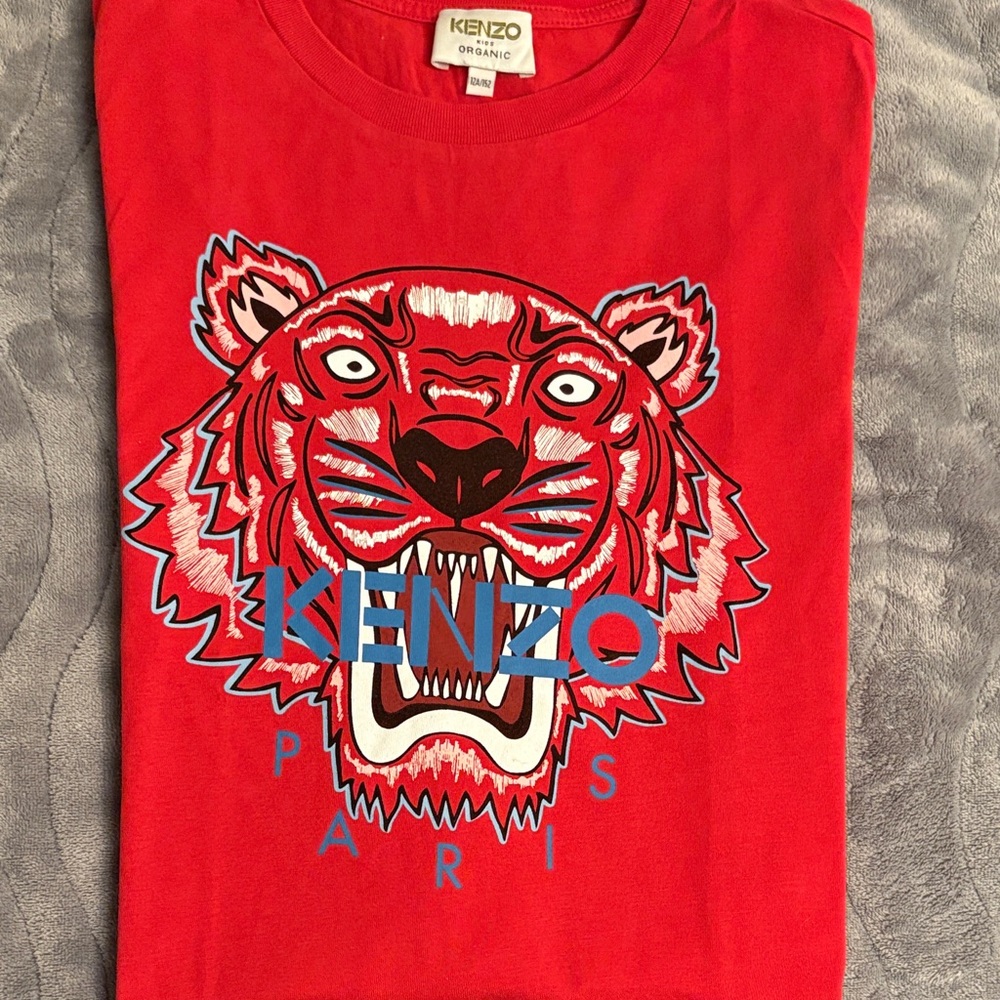 Kenzo Red Tiger Graphic Long Sleeve Tee